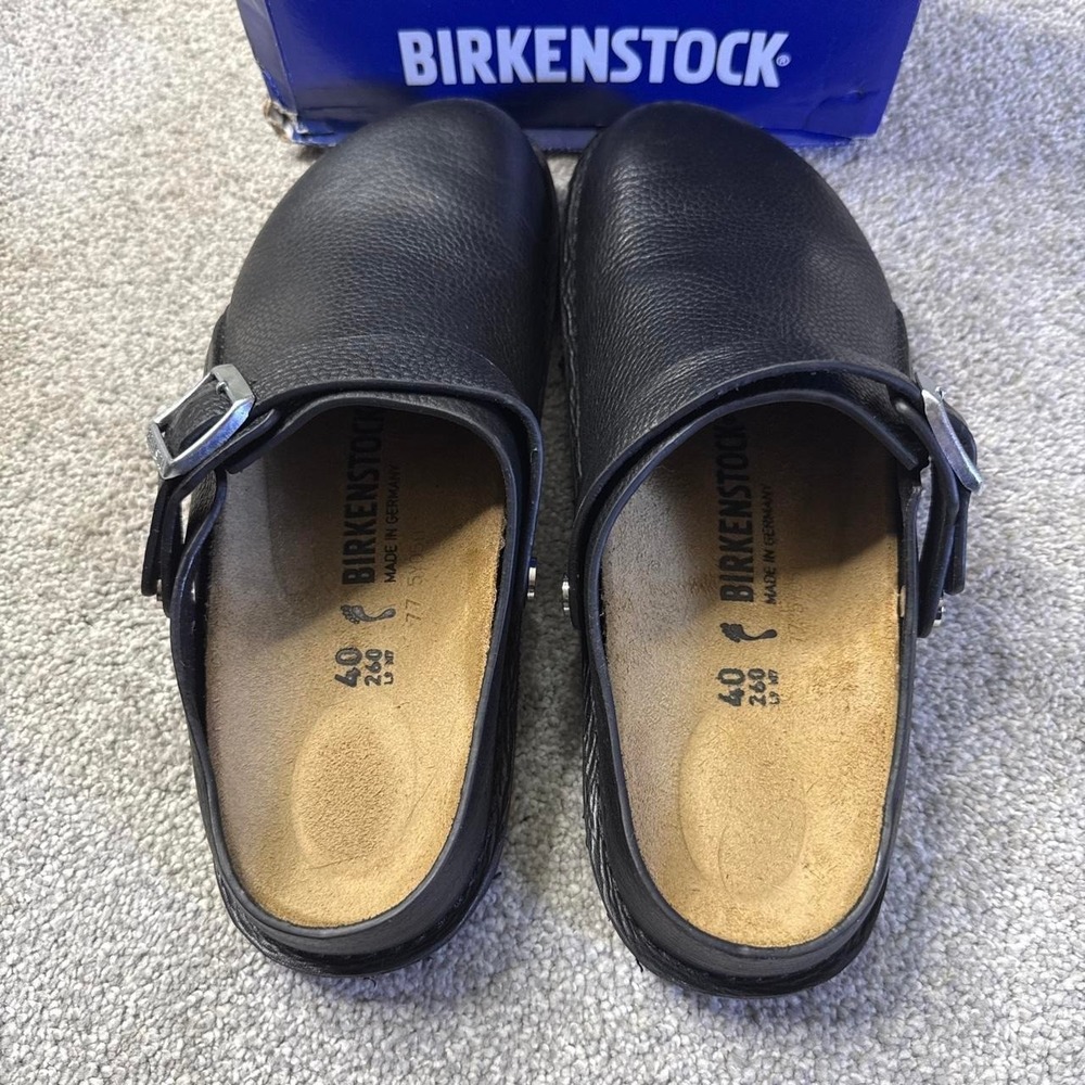 New Birkenstock Boston Lutry Premium Black Clogs Men's 7-7.5 Women's 9-9.5 - Picture 3 of 6